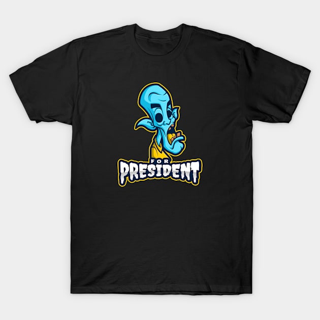 Funny Alien for President T-Shirt by Boga